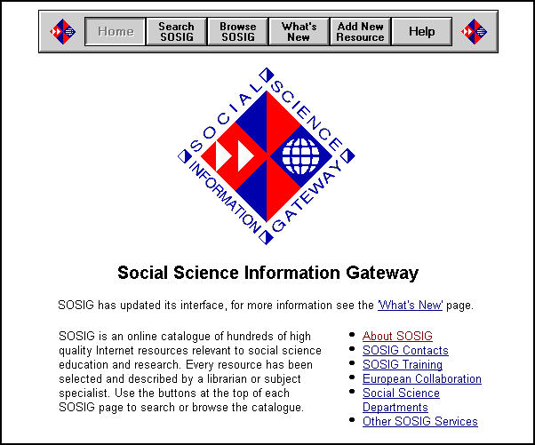 SOSIG Home Page
