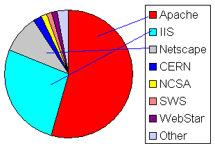 Figure 3b: Chart of Web Server Software Usage in 2000