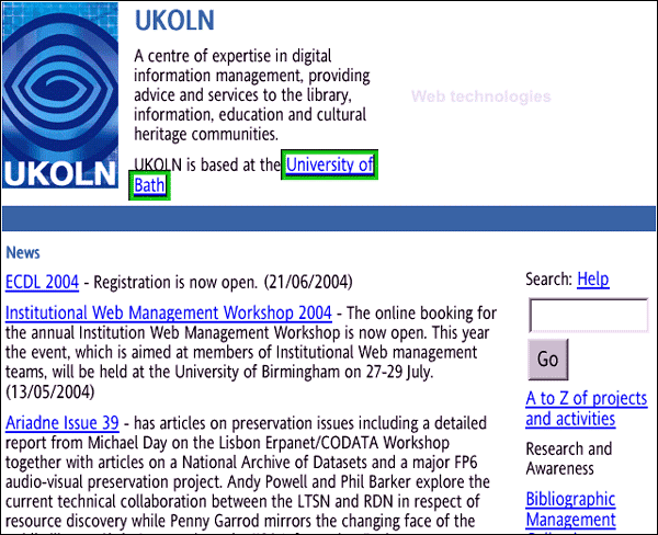 screenshot (69KB): Figure 2: Display of Web Page On Netgem i-Player