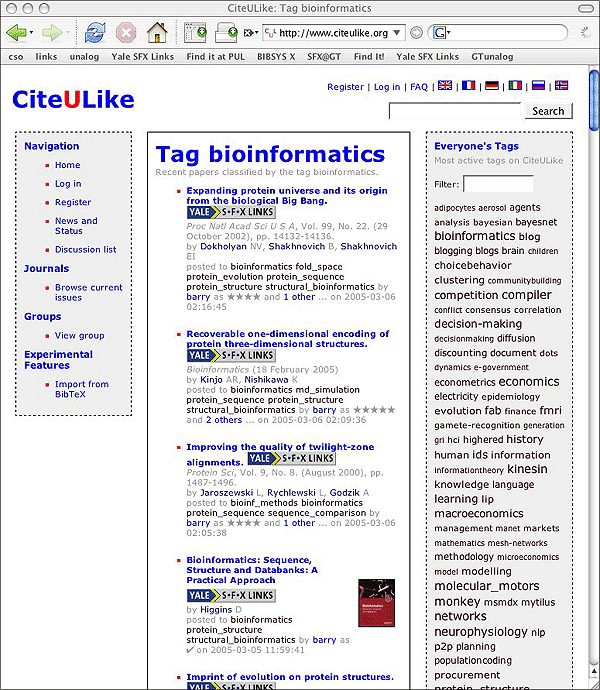 screenshot (145KB): Figure 3: OpenURL Autodiscovery in CiteULike
