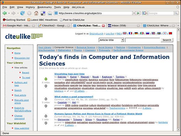 screenshot (72KB) : Figure 3. Latest papers in Computer Science