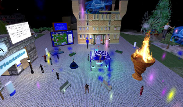 screenshot (69KB) : Figure 4 : he Coventry University launch party - fireworks aplenty!